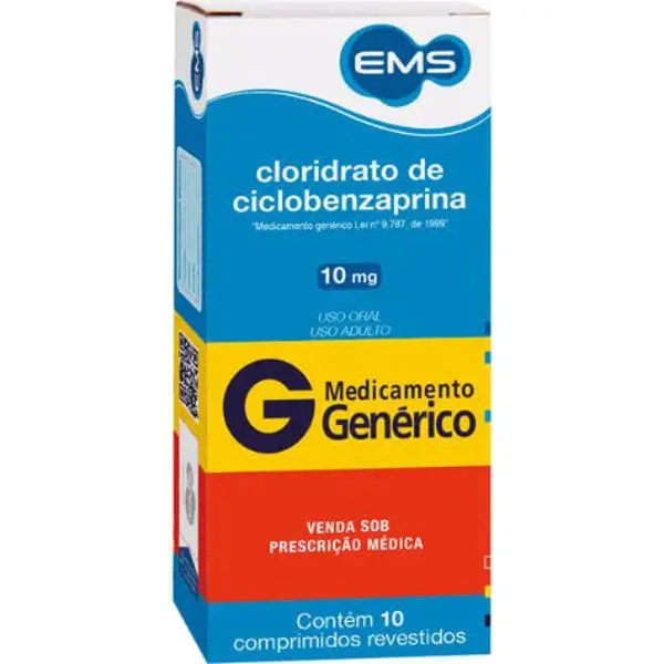 Ciclobenzaprina 10Mg 10Cpr Rev - Ems Generico - 7896004726908