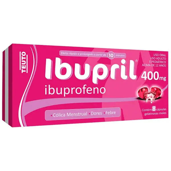 Ibupril 400Mg 8Caps Gel Mole - Teuto - 7896112160281