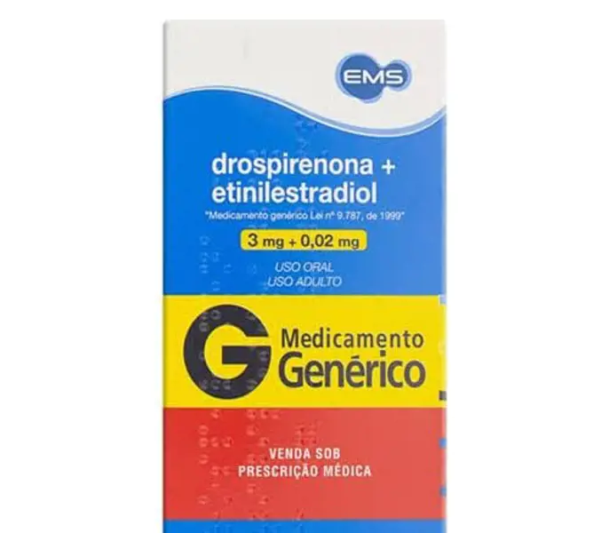 Drospirenona+Etinilestradiol 3+0,02Mg 72Cpr Rev - Ems Generico - 7896004759722