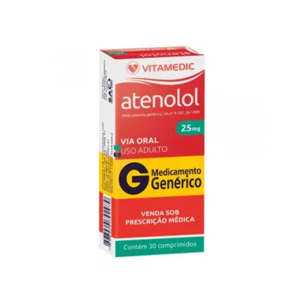 Atenolol 25Mg 30Cpr - Vitamedic