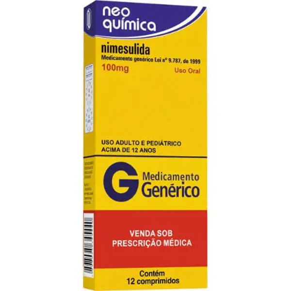 Nimesulida 100Mg 12Cpr - Neo Quimica - 7896714223841