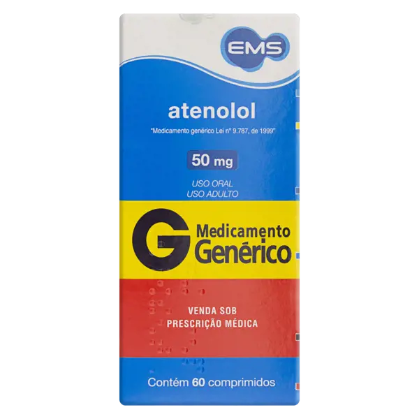 Atenolol 50Mg 60Cpr - Ems Generico - 7896004705866