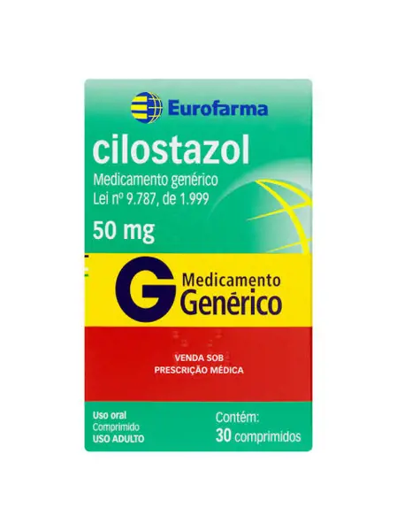 Cilostazol 50Mg 30Cpr - Eurofarma Generico - 7891317017002