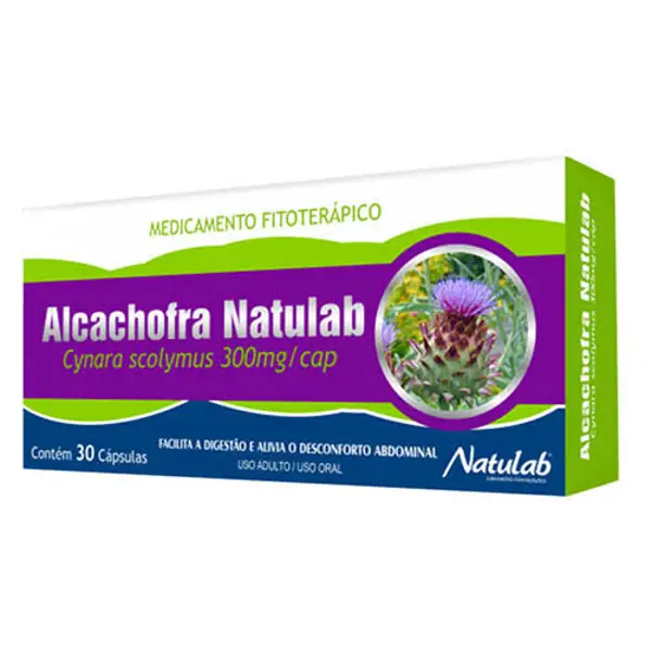 Alcachofra Natulab 300Mg 30Caps - Natulab - 7899470801414