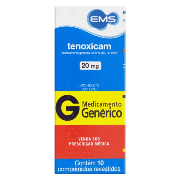 Tenoxicam 20Mg 10Cpr Rev - Ems Generico - 7896004700274