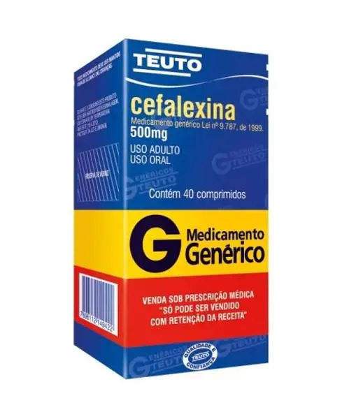 Cefalexina 500Mg 40Cpr (Ac) - Teuto - 7896112149422