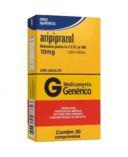 Aripiprazol 10Mg 30Cpr (C1) - Neo Quimica - 7896714273709