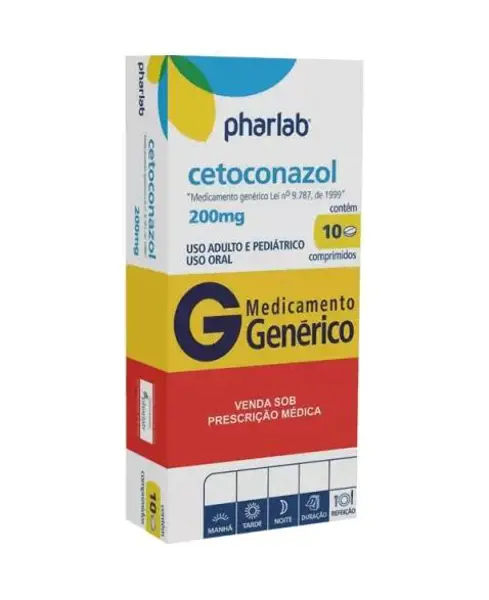 Cetoconazol 200Mg 10Cpr - Pharlab - 7898216367535