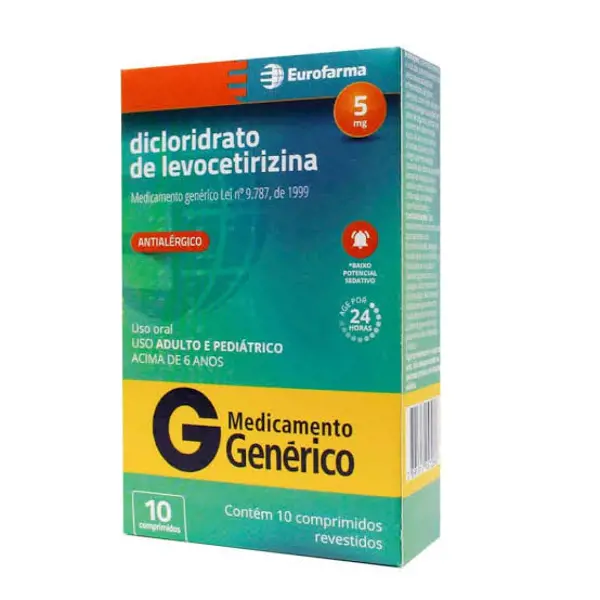 Levocetirizina 5Mg 10Cpr - Eurofarma Generico - 7891317457266