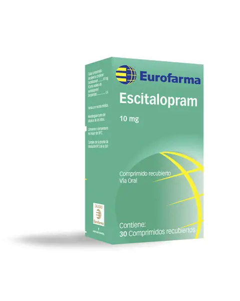 Escitalopram 10Mg 30Cpr Rev (C1) - Eurofarma Generico - 7891317476465