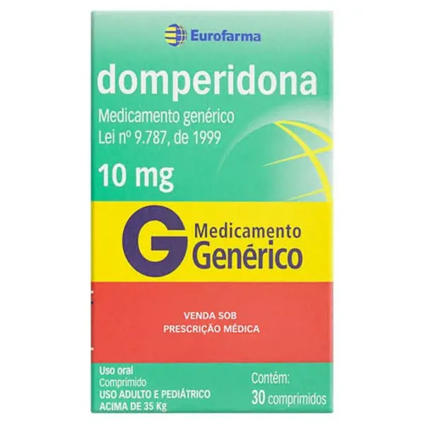 Domperidona 10Mg 30Cpr - Eurofarma Generico - 7891317452995