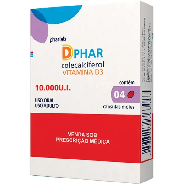 Dphar 10.000Ui 4Caps Mole - Pharlab - 7898216363063