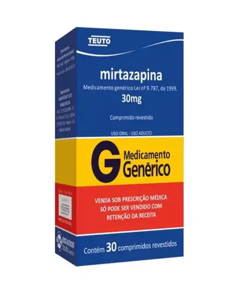 Mirtazapina 30Mg 30Cpr Rev (C1) - Teuto - 7896112108368