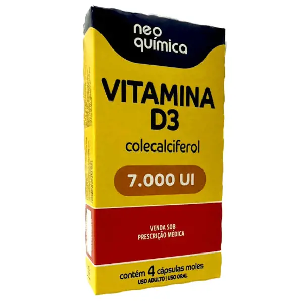 Nq Vitamina D3 7000Ui 4Caps - Neo Quimica - 7896714292649