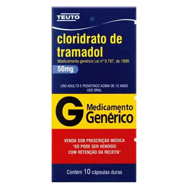 Tramadol 50Mg 10Caps Gel (A2) - Teuto - 7896112121145