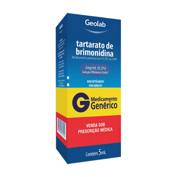 Colirio Brimonidina 2Mg/Ml Sol Oft 5Ml - Geolab - 7899095230255