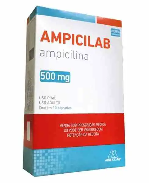 Ampicilab 500Mg 10Cpr (Ac) - Multilab - 7896004780016