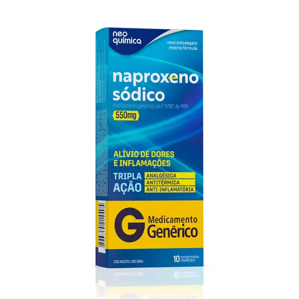 Naproxeno 550Mg 10Cpr - Neo Quimica - 7896714214405