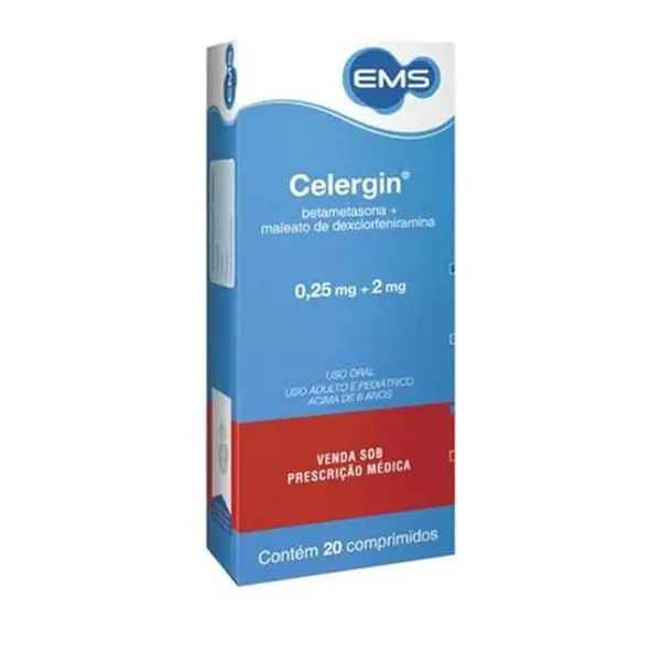 Celergin 0,25+2Mg 20Cpr - Ems Marcas - 7896004706573